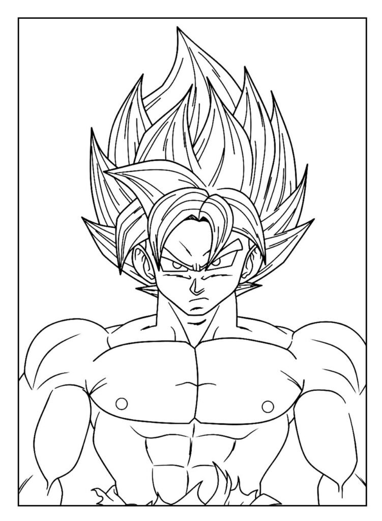 desenho para colorir de goku 12