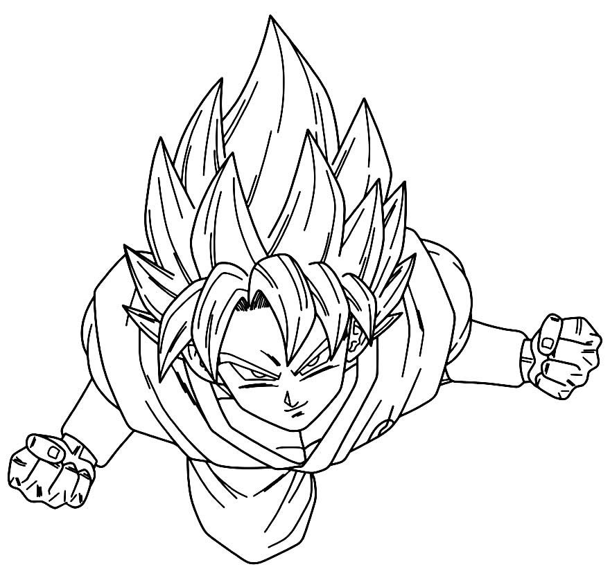 desenho para colorir de goku 16 desenho para colorir de goku 16