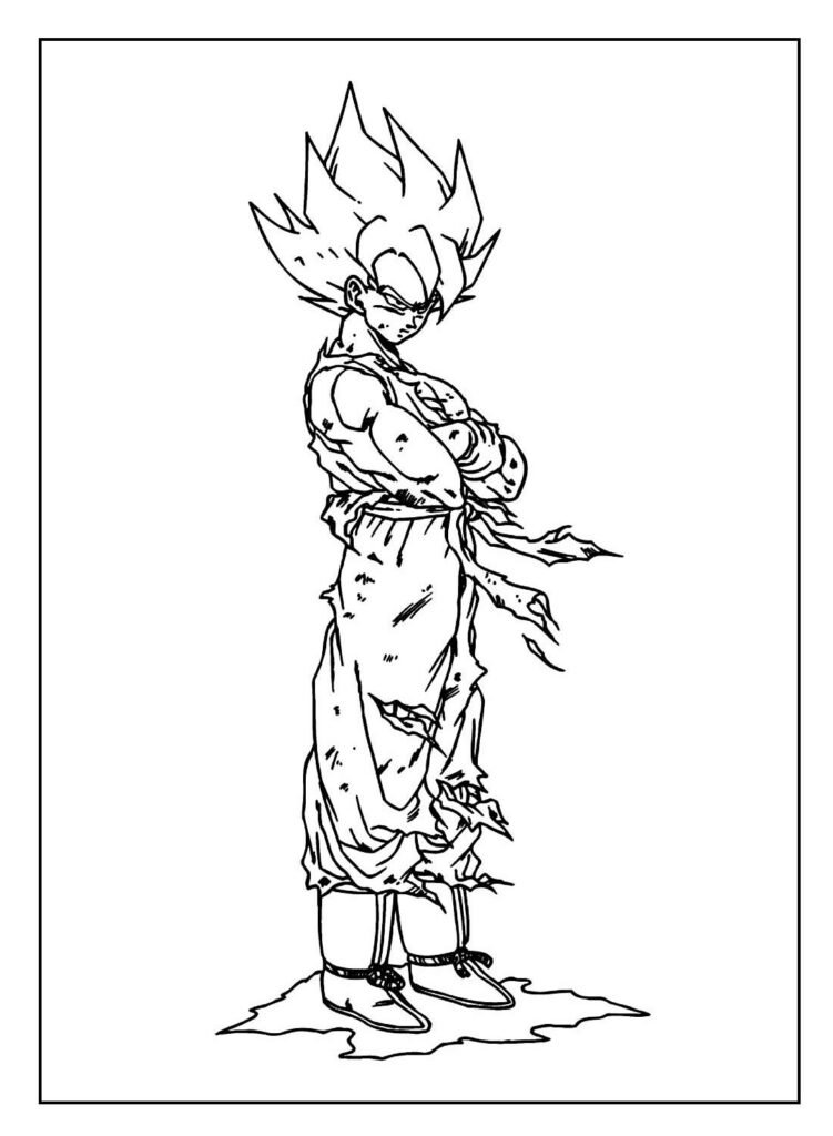 desenho para colorir de goku 21 desenho para colorir de goku 21