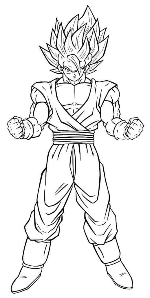 desenho para colorir de goku 3 desenho para colorir de goku 3