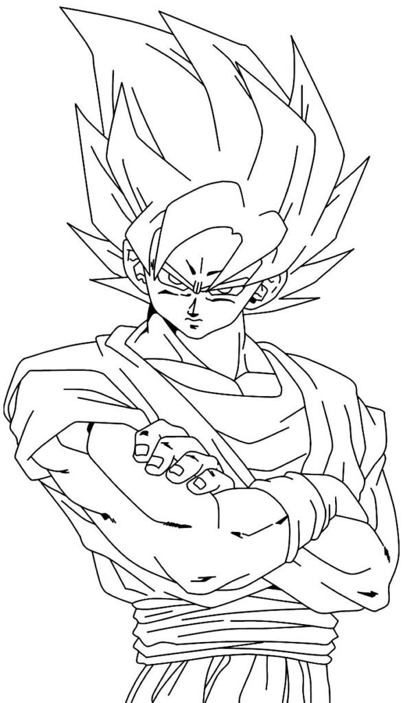 desenho para colorir de goku 8 desenho para colorir de goku 8