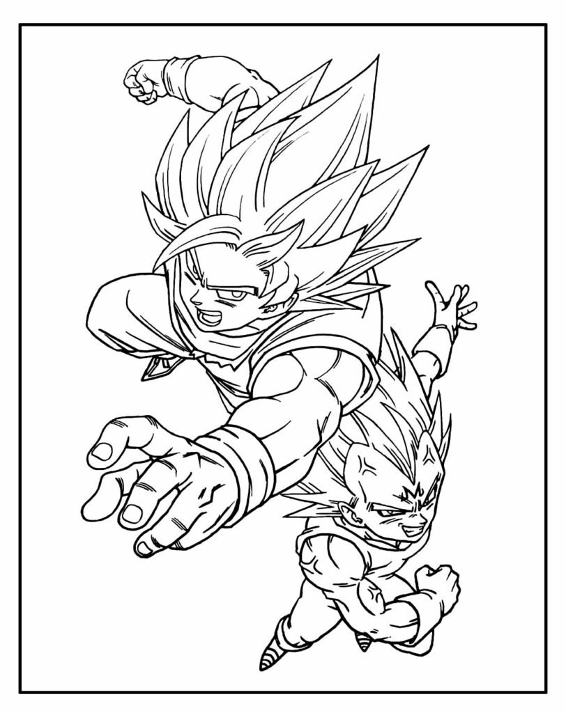 desenho para colorir de goku pagina para pintar 7