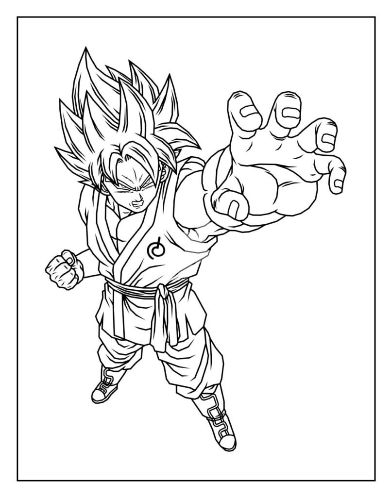 Desenhos do Goku para colorir