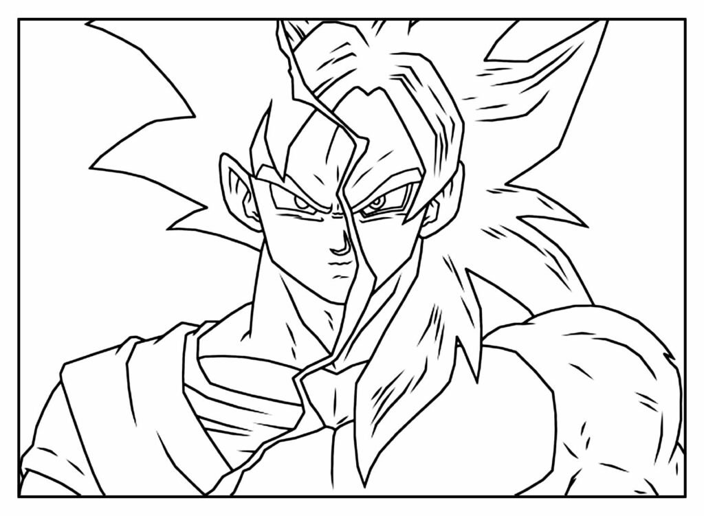 55+ Desenhos do Goku Instinto Superior para Imprimir e Colorir