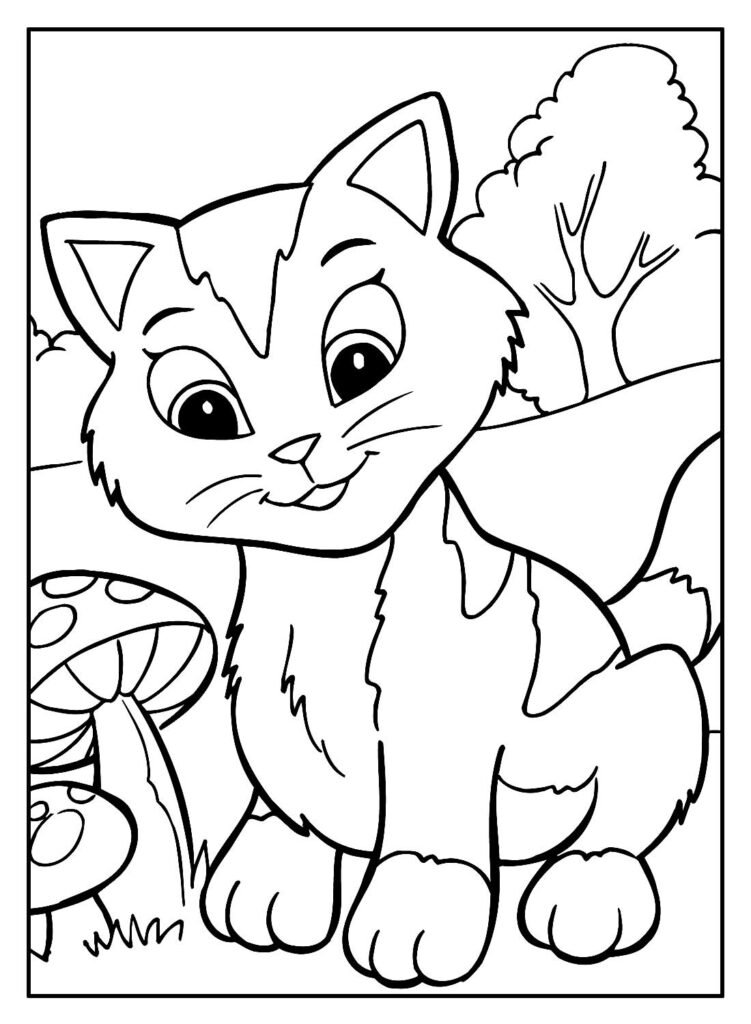 desenhos para colorir de gatos 21