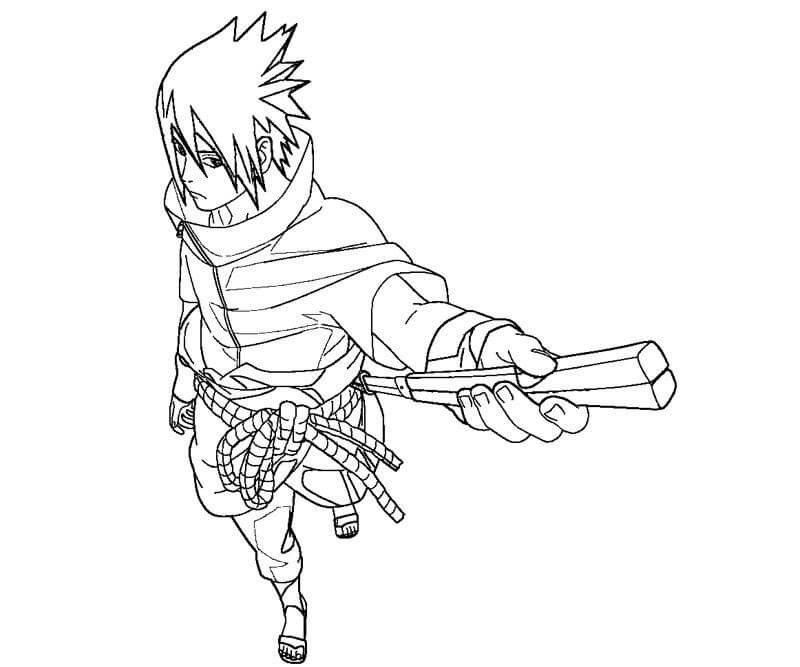 sasuke para colorir