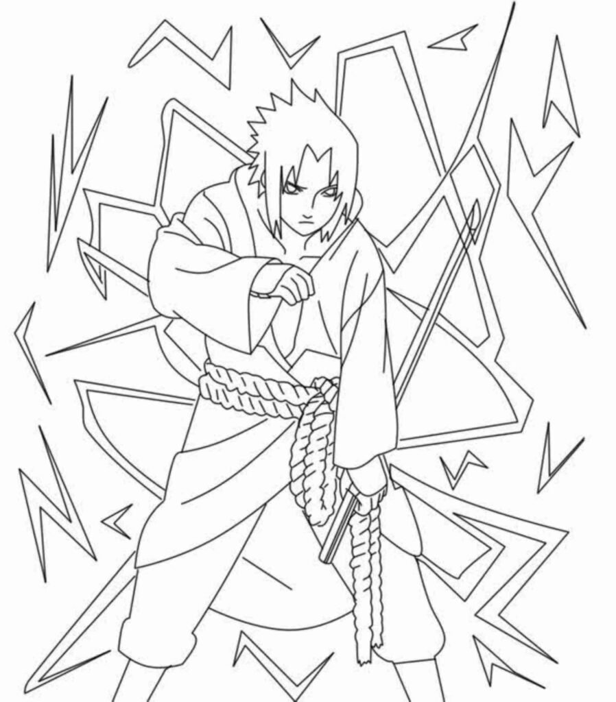 sasuke para colorir