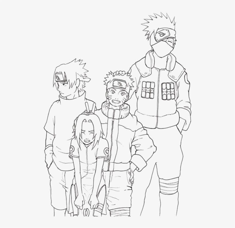 Desenho de Sasuke e amigos para colorir - Tudodesenhos