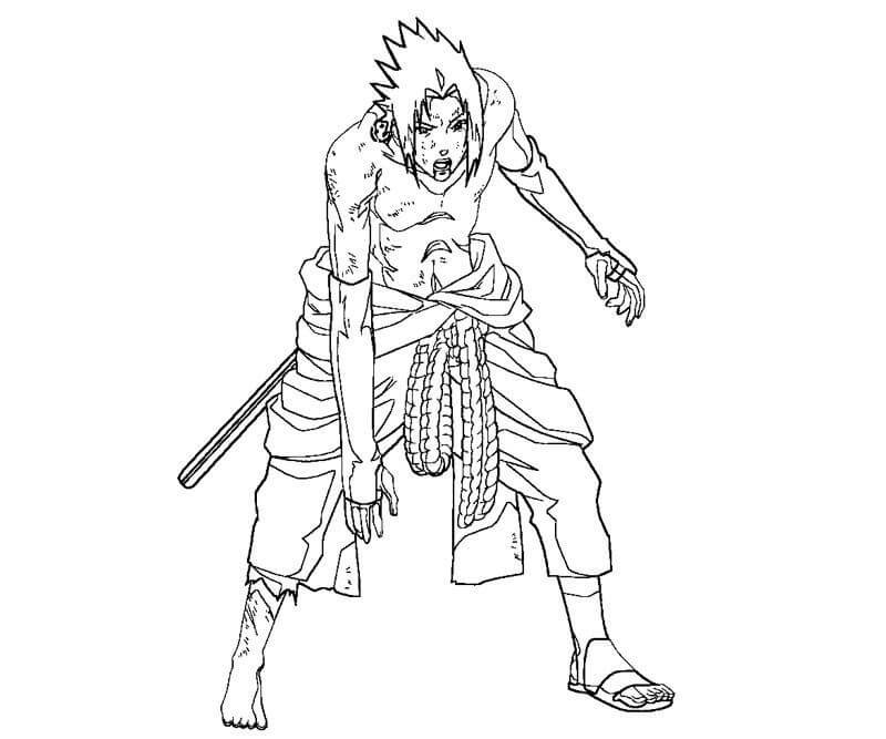 sasuke para colorir