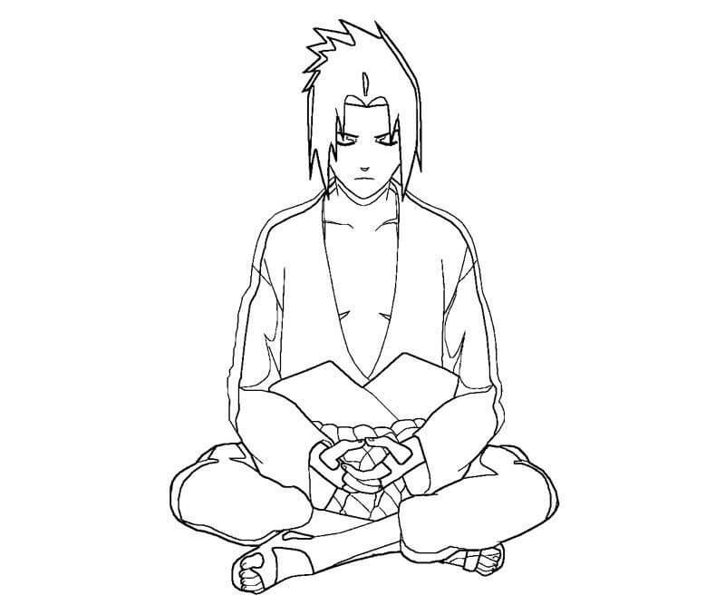 sasuke para colorir