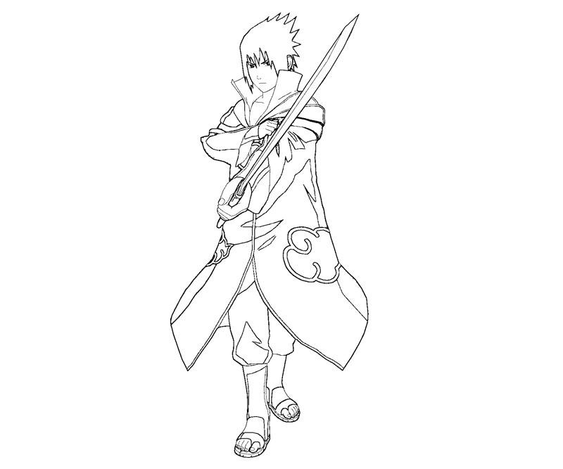 Sasuke para Colorir e Imprimir - Muito Fácil - Colorir e Pintar