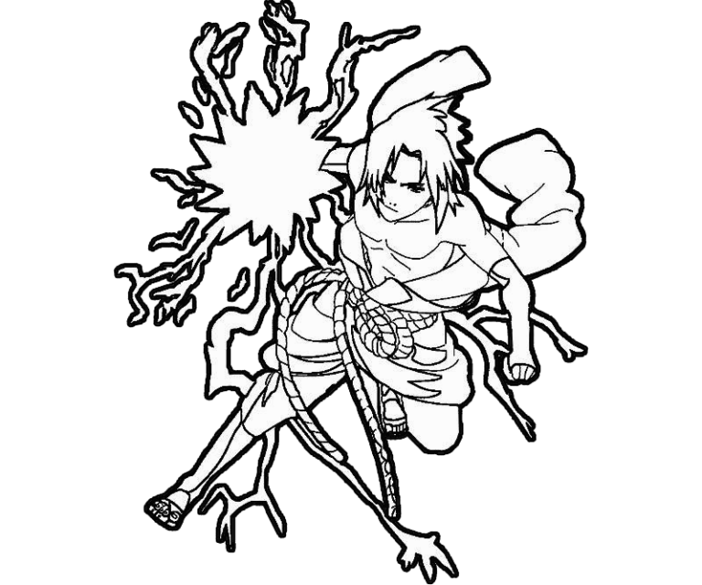 Sasuke para Colorir e Imprimir - Muito Fácil - Colorir e Pintar