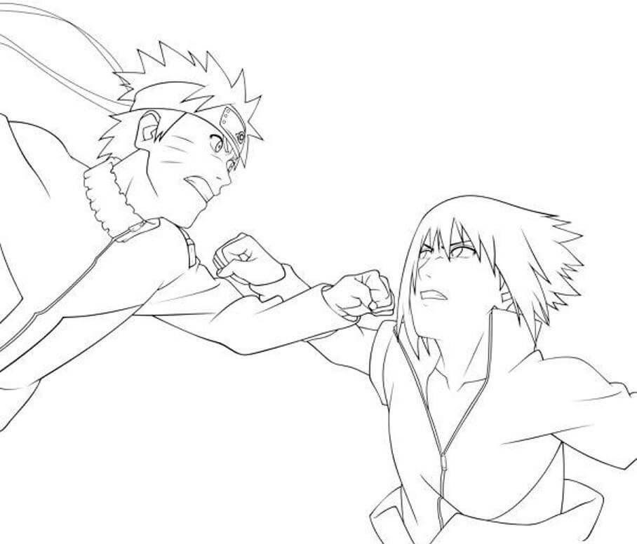 sasuke para colorir