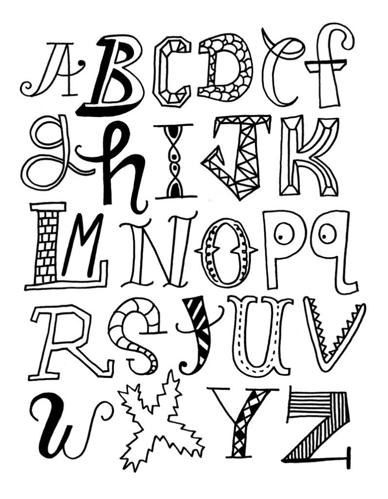 alfabeto para colorir e pintar