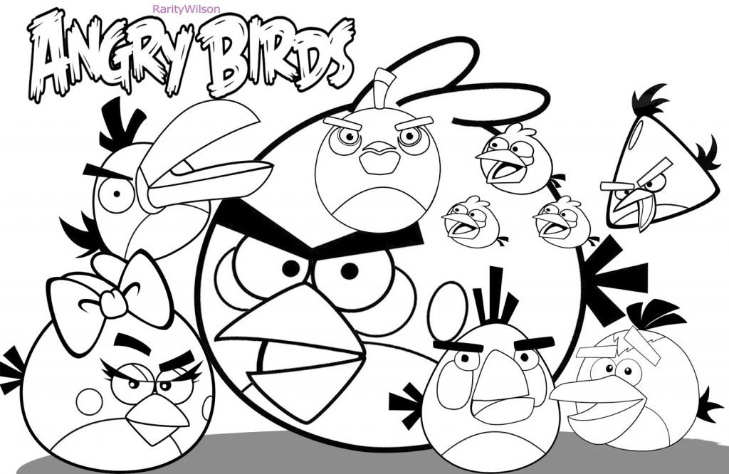 angry birds para colorir