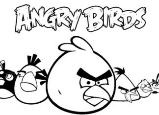 angry birds para colorir