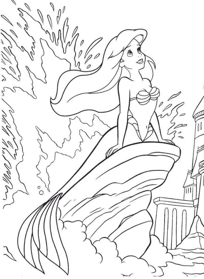 ariel para colorir e pintar 13 ariel para colorir e pintar