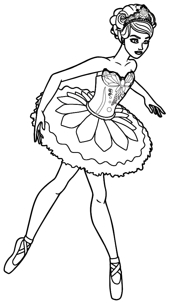 Desenhos de Bailarina Para Colorir e Imprimir - Pintar Grátis Online