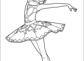 bailarina para colorir e pintar