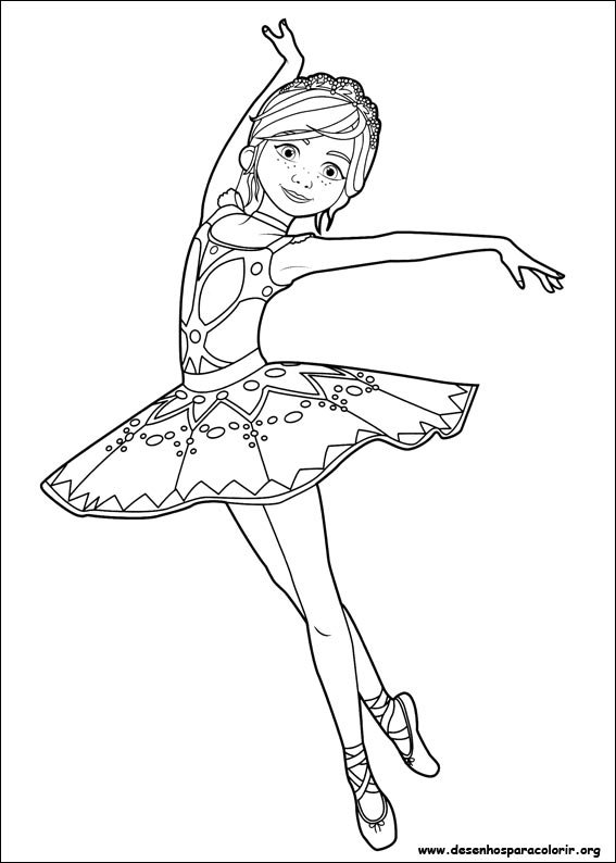 bailarina para colorir e pintar