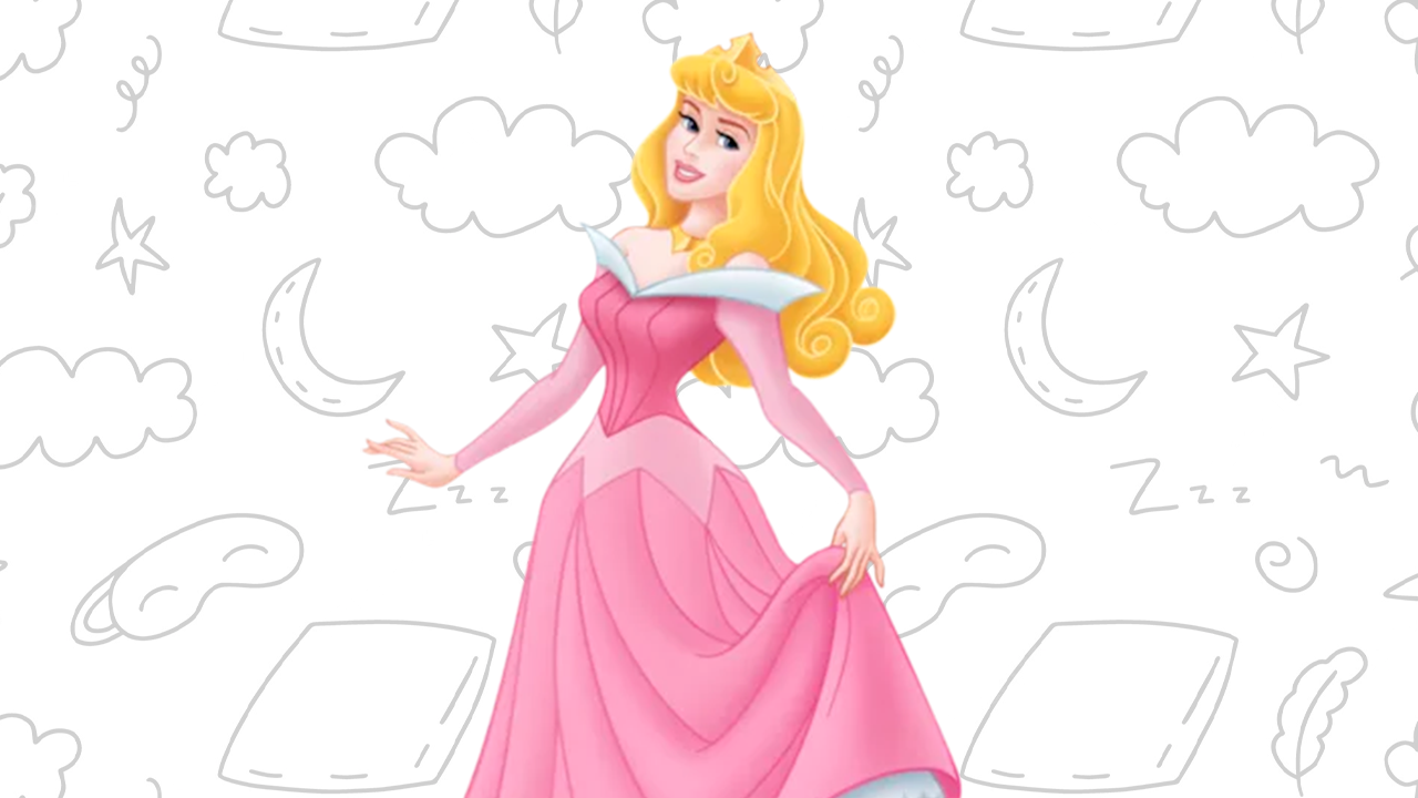 A bela adormecida princesa Aurora da disney desenho animado #pintar #p