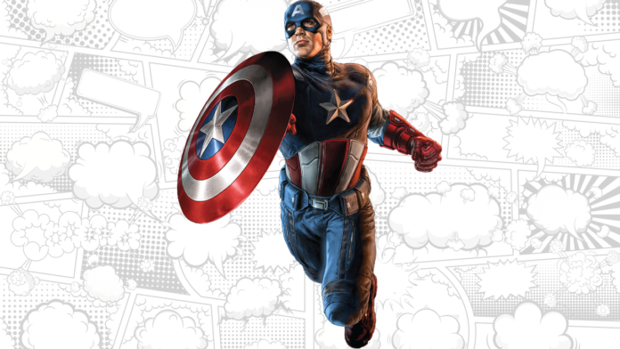 capitao america para colorir