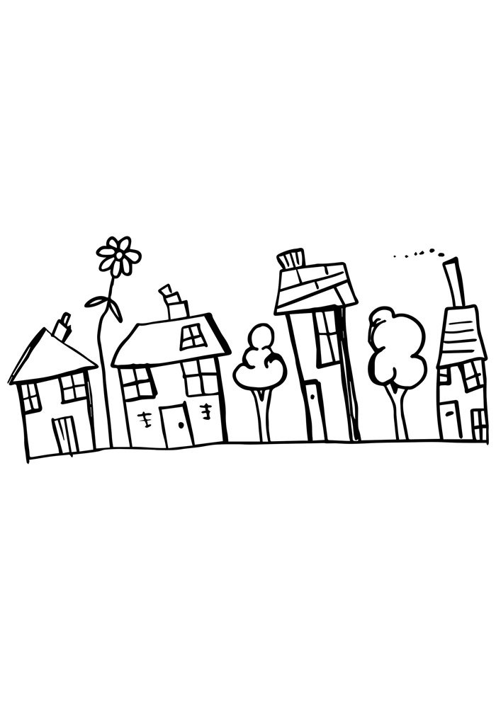 casa para colorir 12