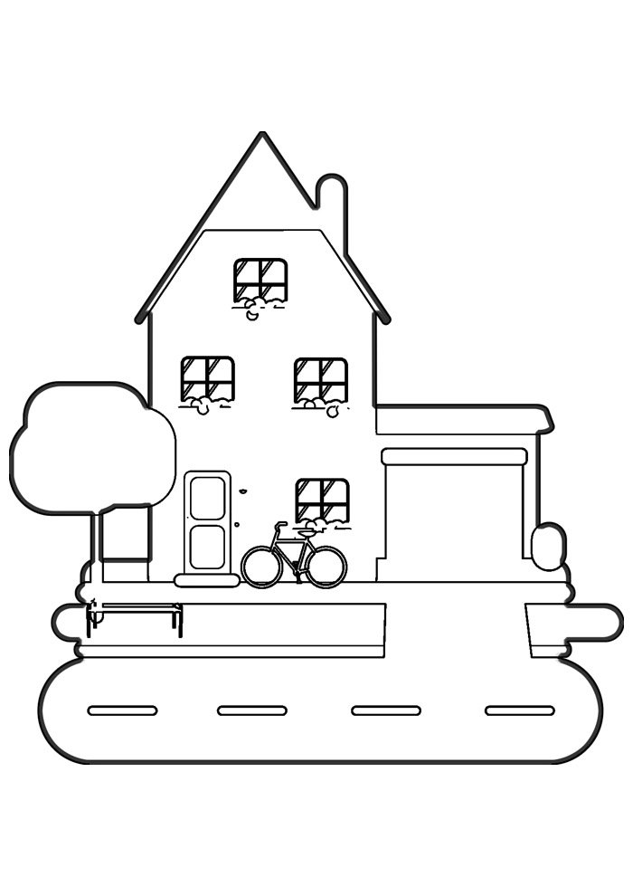 casa para colorir 28