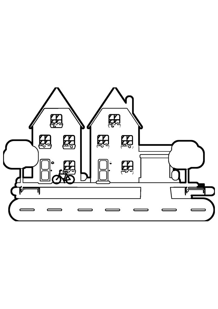 casa para colorir 29