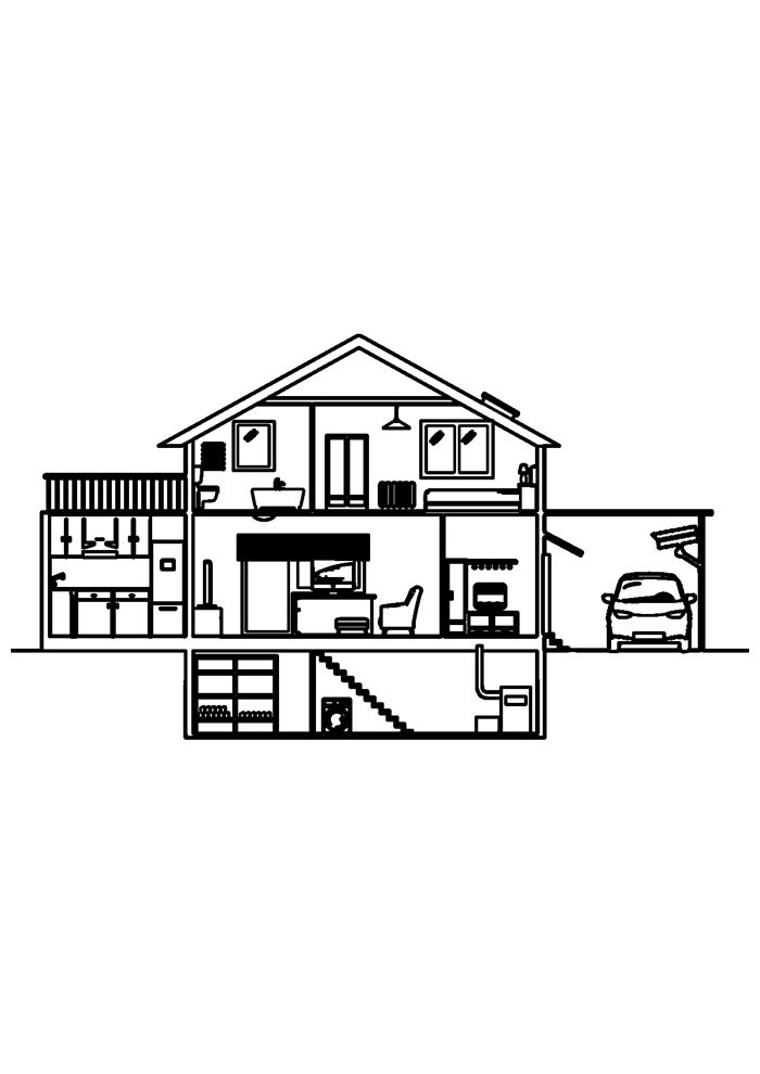 casa para colorir 30