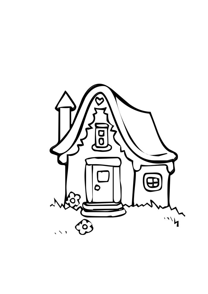 casa para colorir 8