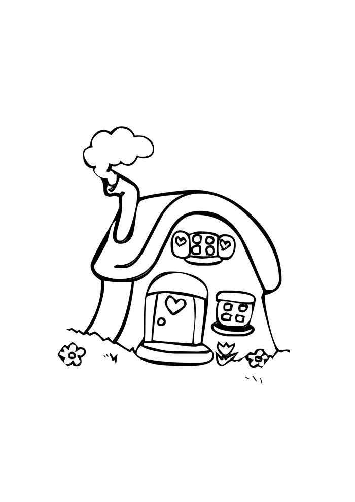 casa para colorir 9