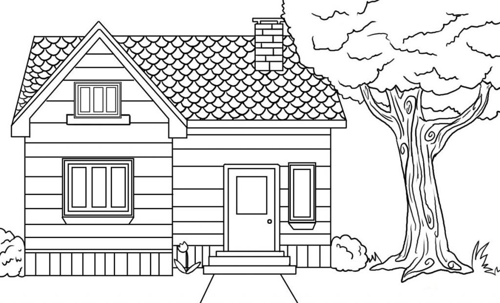 casas para colorir e pintar