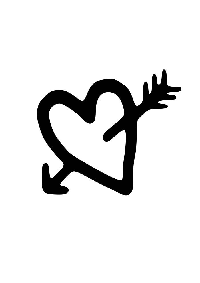 coração para colorir amor