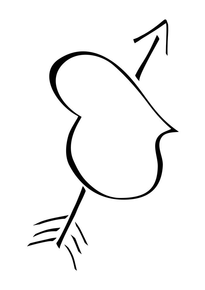 coração para colorir flechado