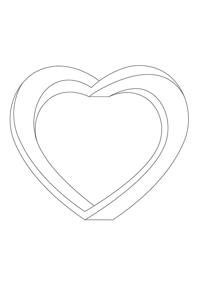 coração para colorir love