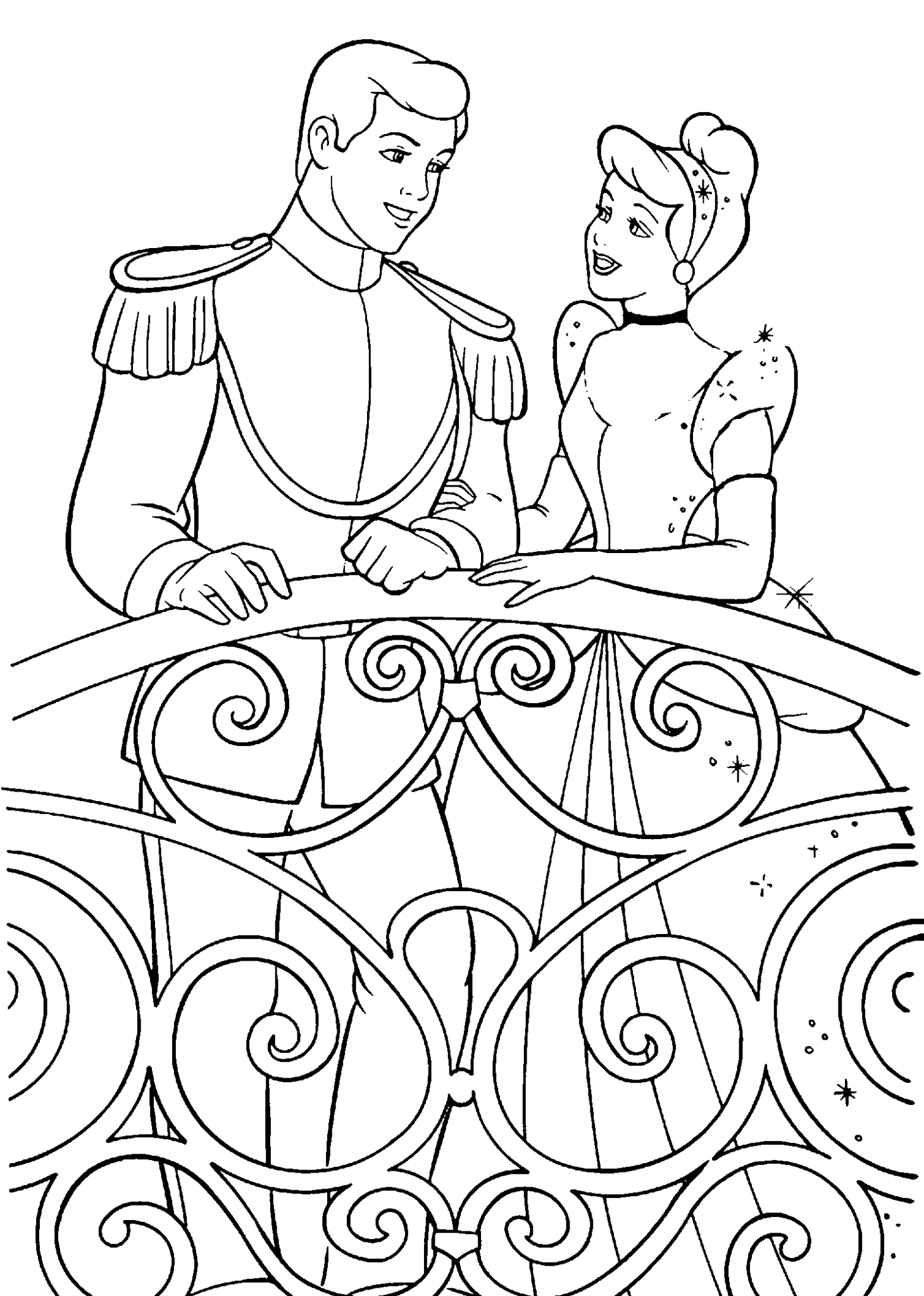 +100 Desenhos da Cinderela para Colorir e Imprimir
