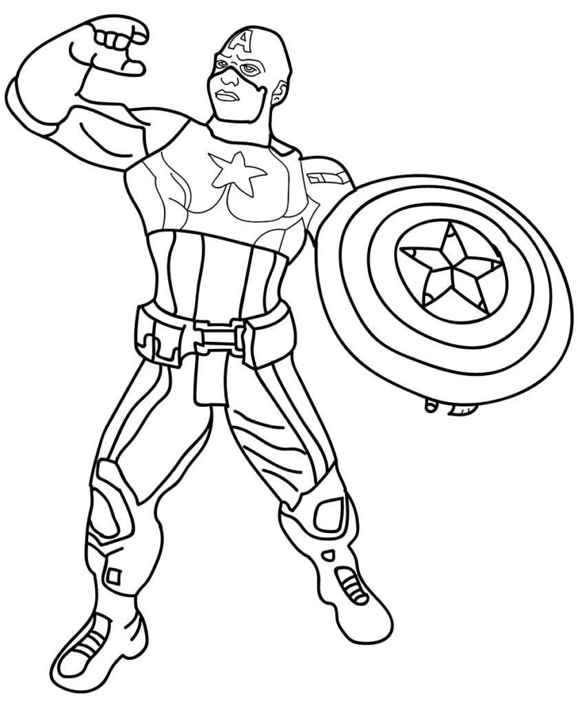 desenho de capitao america 5