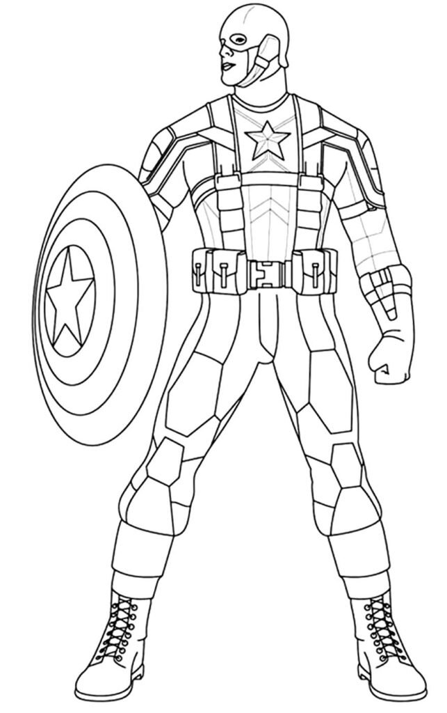 desenho de capitao america 7