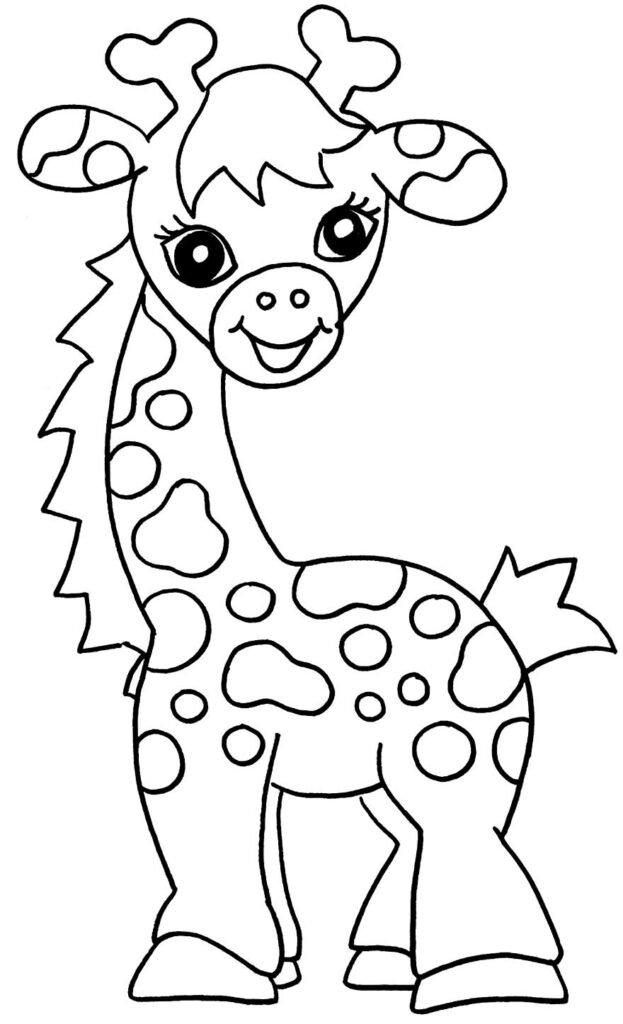 desenho de girafa para colorir 8