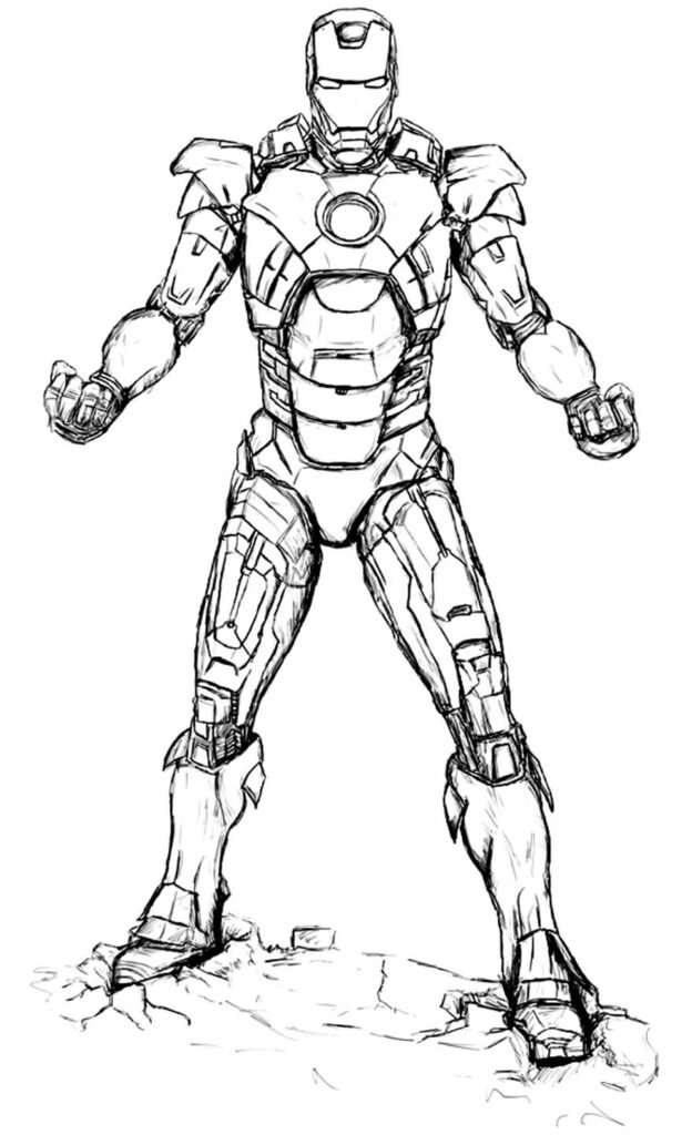 desenho de homem de ferro 4