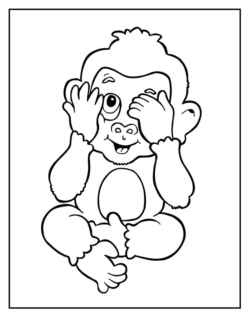 desenho de macaco 8