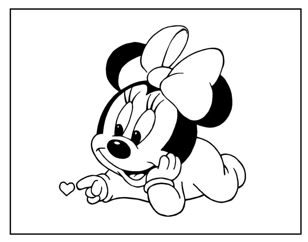 desenho de minnie para pintar 3