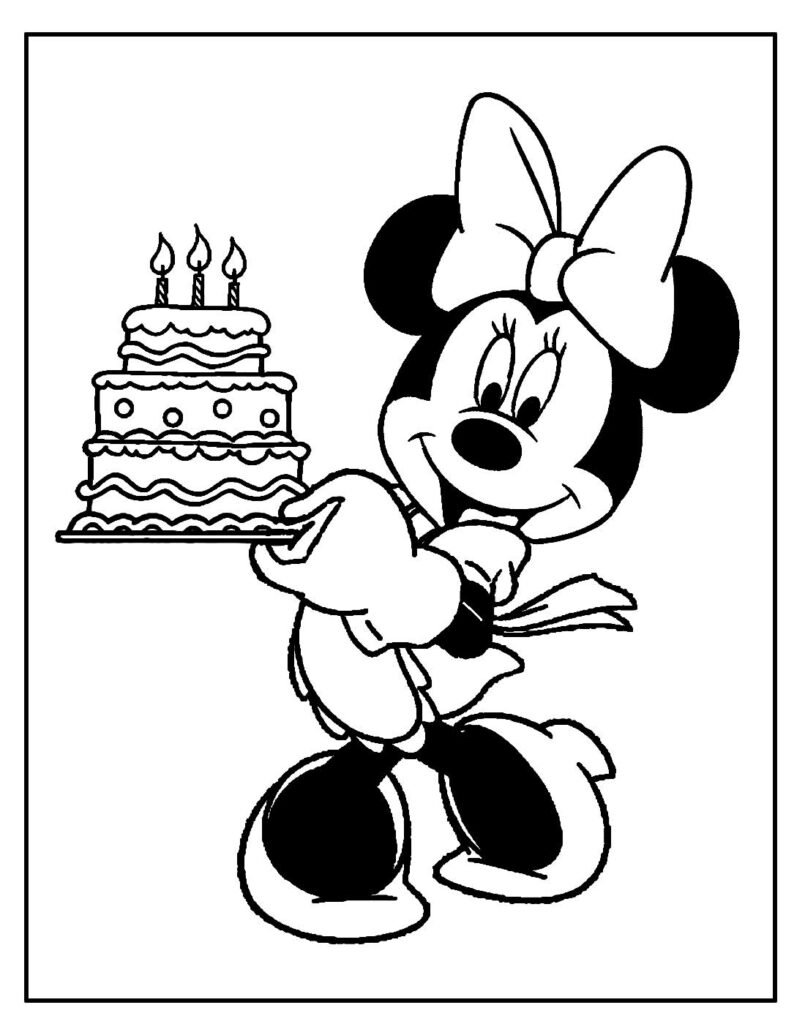 desenho de minnie para pintar 4