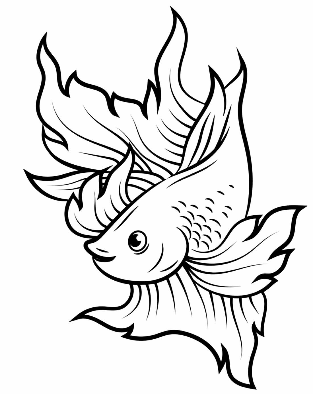 +90 Desenhos de Peixes para Colorir e Imprimir