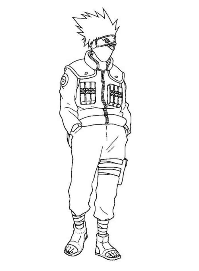 desenhos para intar e imprimir kakashi