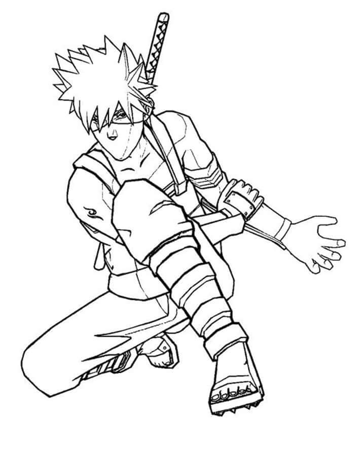 desenho kakashi para colorir game