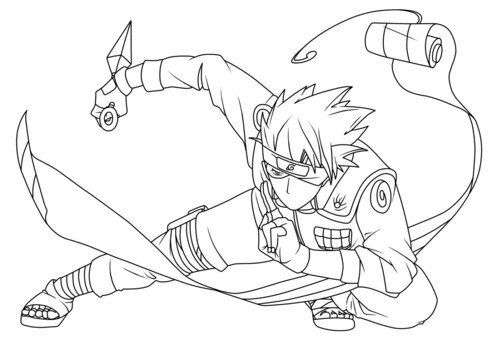 desenho kakashi para colorir legal