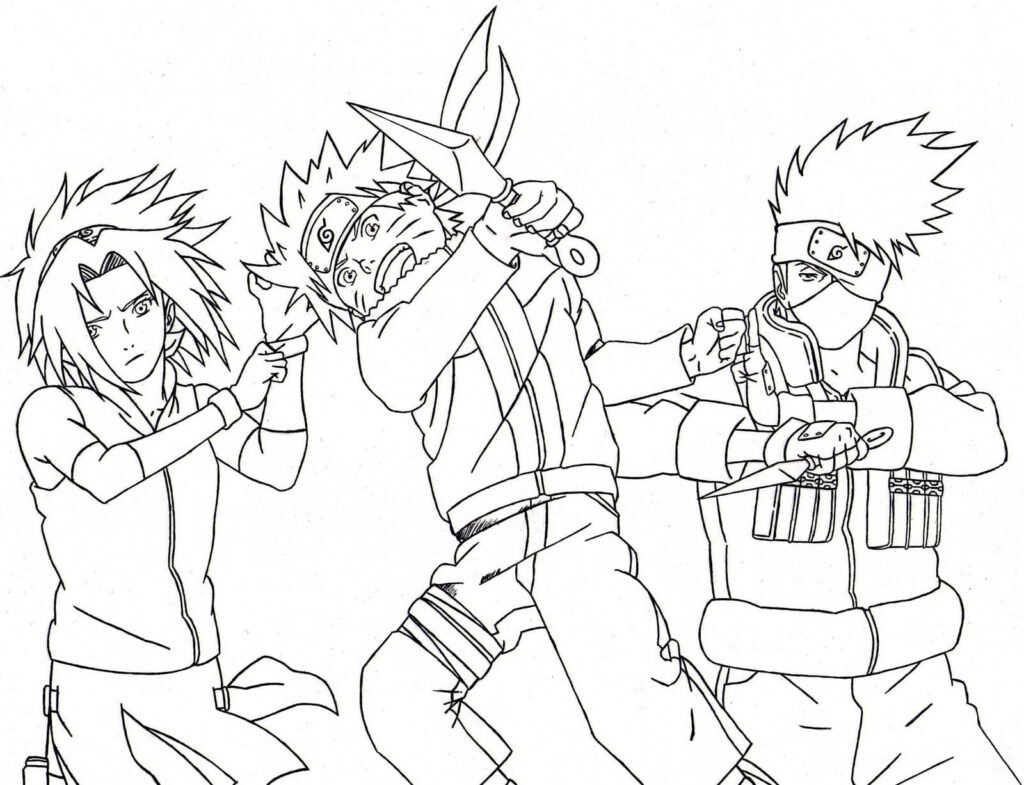 Desenhos de Kakashi para Colorir - 50 imagens para impressão gratuita