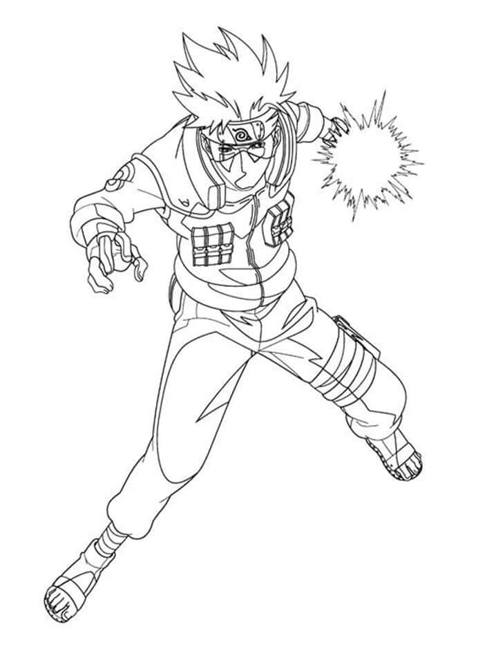 Naruto Kakashi Chidori Coloring4Free.Com_ para colorir